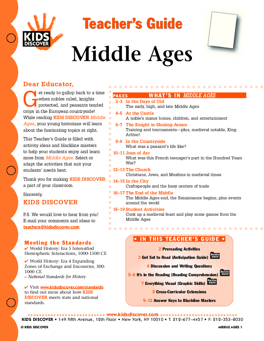 Teacher's Guide: Middle Ages